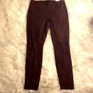 White House Black Market Brown Suede Leggings